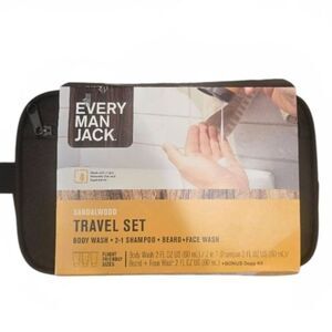 Every Man Jack Sandalwood Travel Set w/Dopp Bag